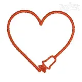 Sonographer Heart Embroidery Design