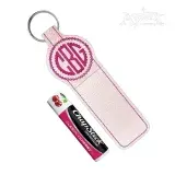 Circle Lipstick Lip Stick Holder Keychain Key Fob ITH In The Hoop Embroidery Design