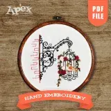 Bird in Cage Hand Embroidery Pattern - PDF File