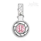 Volleyball Frame Key Fob ITH Embroidery Design