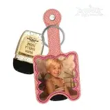 Scallop Applique Sanitizer Holder Key Fob ITH Embroidery Design