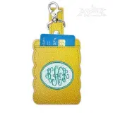 Oval Applique Scallop Card Holder ITH Embroidery Design