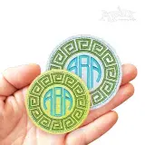 Greek Key Monogram Frame Feltie ITH Embroidery Design