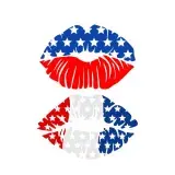 USA American Flag Lips Cuttable Design