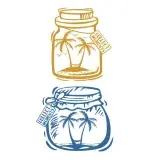 Palm Tree Jar Cuttable Design
