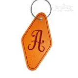 Diamond Rhombus Frame Tag Key Fob ITH Embroidery Design