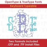 Sweet Briar Flourish Monogram True Type Font