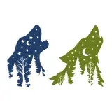 Howling Wolf Cuttable Design