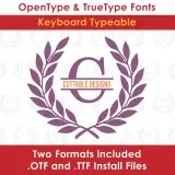 Wreath Split True Type Font