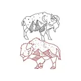 Forest Buffalo Cuttable Design