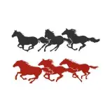 Running Horses Decals Cuttable Design