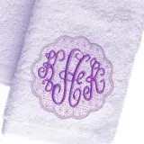  Scallop Monogram Knockdown Frame Embroidery Design