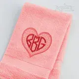 Heart Monogram Frame Embroidery Design
