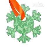 Sknowflake Gift Tag ITH Embroidery Design