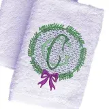 Wreath Knockdown Monogram Frame Embroidery Design