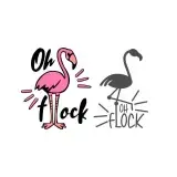 Oh Flock Flamingo Cuttable Design