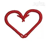 Fish Hooks Heart 3D Puff Foam Embroidery Design