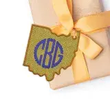 Ohio State Gift Tag ITH Embroidery Design