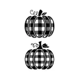Pumpkin Plaid Pattern Cuttable Design