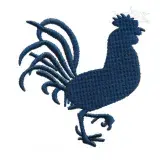 Rooster Silhouette Embroidery Design
