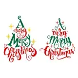 A Very Merry Christmas Tree Cuttable Design