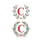 Christmas Holly Wreath Frame Cuttable Design