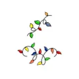 Christmas Lights Sticker SVG Cuttable Designs