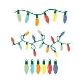 Christmas Bulbs Lights Cuttable Design