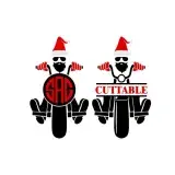 Motorcycle Santa Frame Cuttable Design