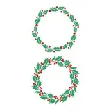 Christmas Mistletoe Wreath Cuttable Design