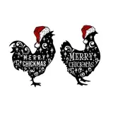 Merry Chickmas Chicken Cuttable Design