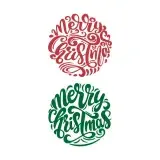 Merry Christmas Sticker Cuttable Design