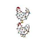 Christmas Lights Chicken Cuttable Design