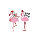 Christmas Falalalamingo Flamingo Cuttable Design