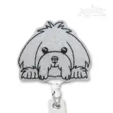 Labradoodle Dog Face Feltie ITH Embroidery Design