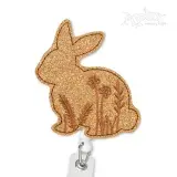 Floral Bunny Feltie ITH Embroidery Design