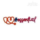 Essential Stethoscope Heart 3D Puff Embroidery Design
