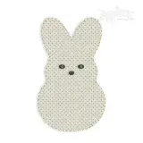 Easter Bunny Silhouette Sketch Embroidery Design