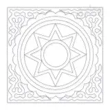 Solar Sun Quilt Block Embroidery Design