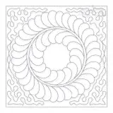 Abstract Flower Wreath Quilt Block Embroidery Design
