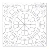 Simple Flower Quilt Block Embroidery Design