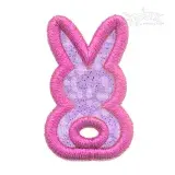 Easter Bunny Silhouette 3D Puff Embroidery Design