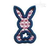 Easter Bunny Silhouette 3D Puff Embroidery Design