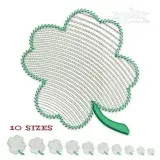 Clover Leaf Sketch Embroidery Design