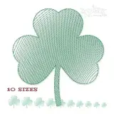 Shamrock Sketch Pack Embroidery Design
