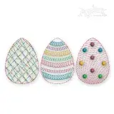 Easter Eggs Sketch Embroidery Design