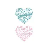 Grandma Floral Heart Cuttable Design