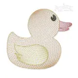 Duck Toy Sketch Embroidery Design