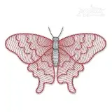 Butterfly #3 Sketch Embroidery Design