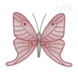 Butterfly #4 Sketch Embroidery Design